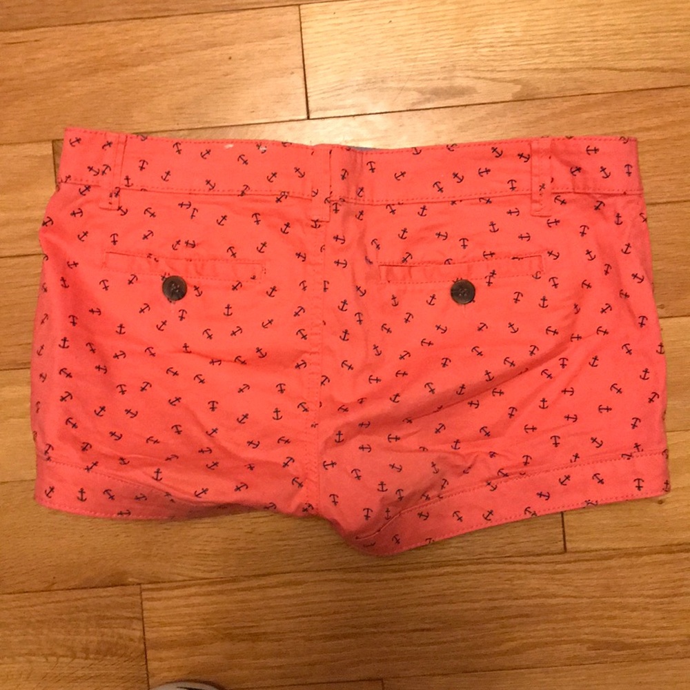 Coral Shorts with Anchors - Picture 2 of 3