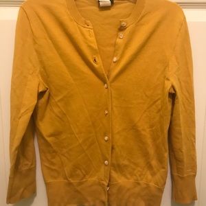 J Crew Mustard Cardigan