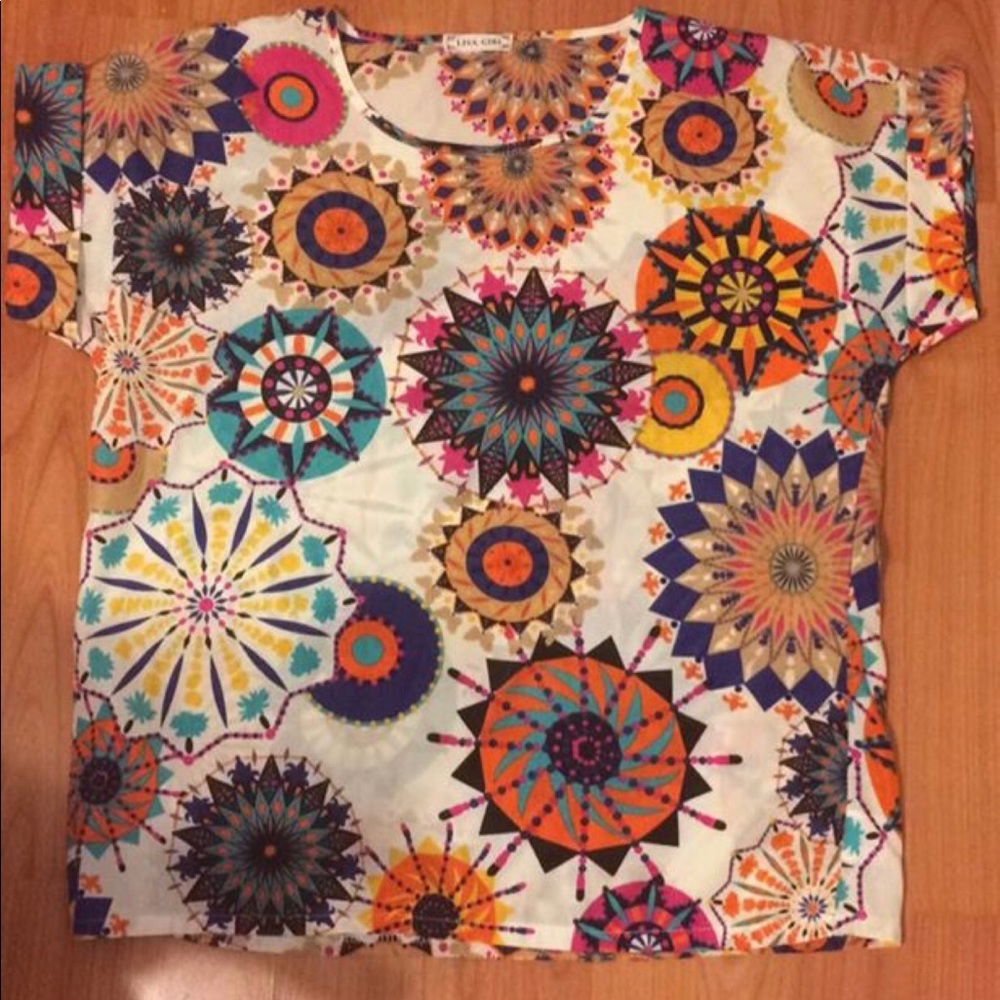 Aztec multi colored shirt