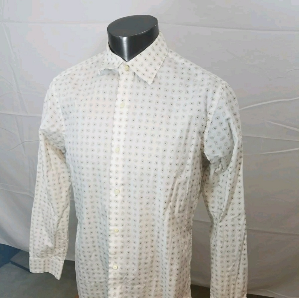 Banana republic graphic button down slim fit large