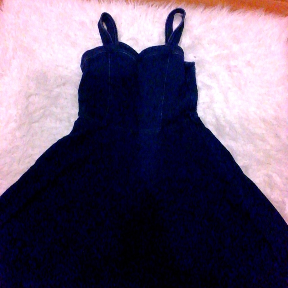 DENIM DRESS  SWEETHEART NECKLINE GIRLS ~SIZE L/ XL