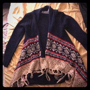 Trapeze tunic cardigan