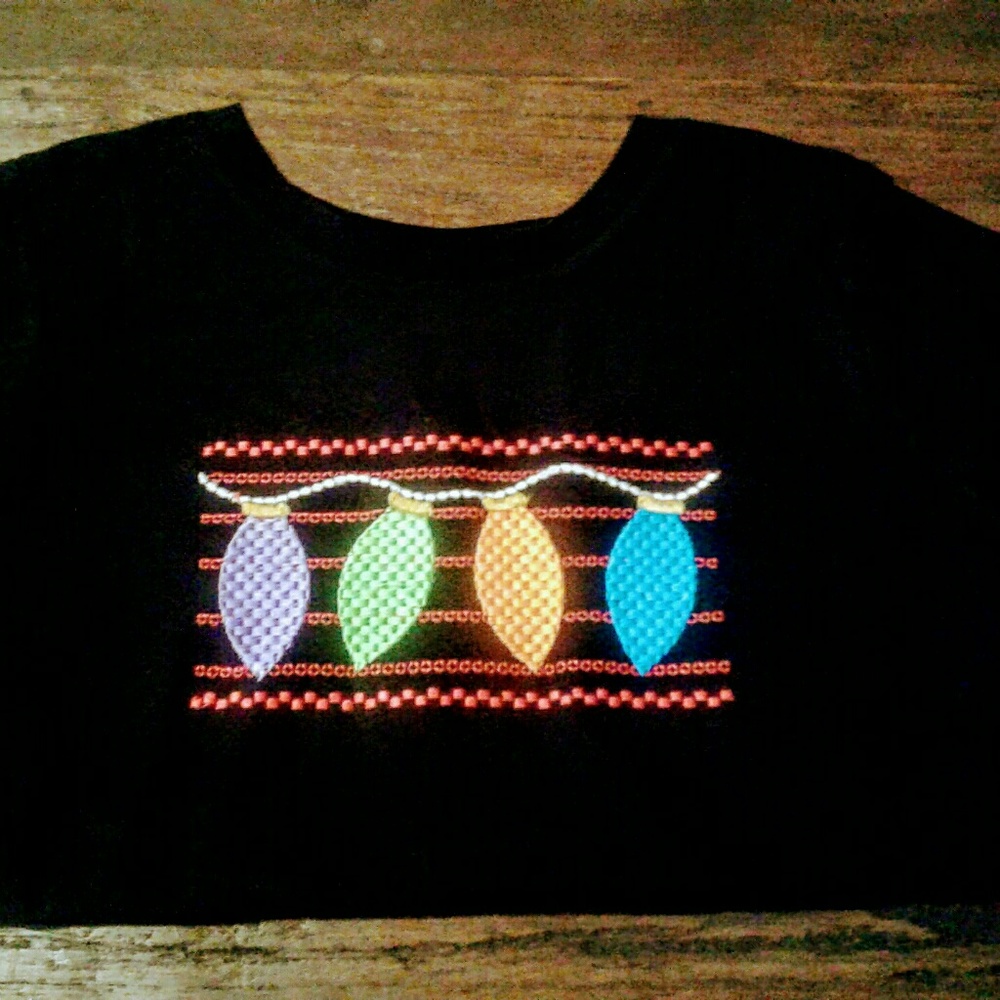 Christmas lights tee