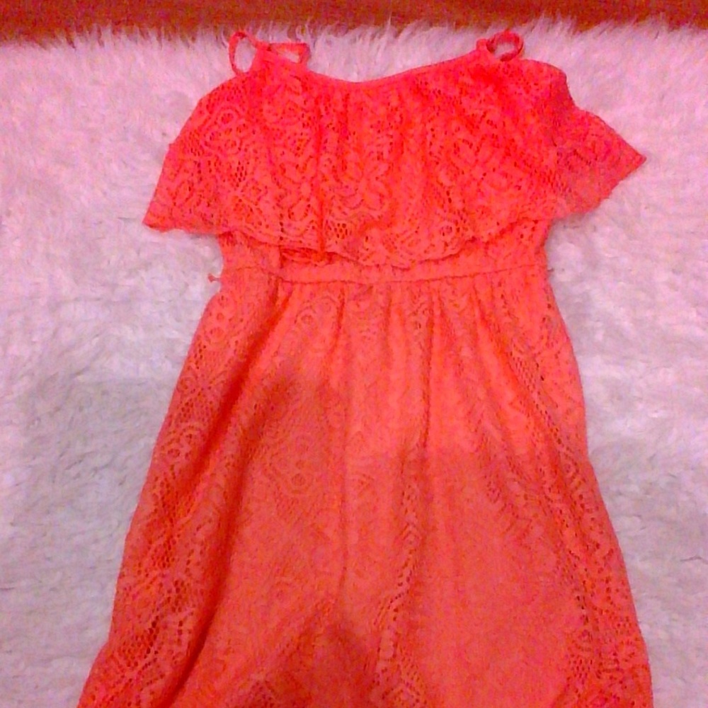 BAILEY BLUE RUFFLED HIGH-TO-LOW DRESS ~ SIZE M 7/8