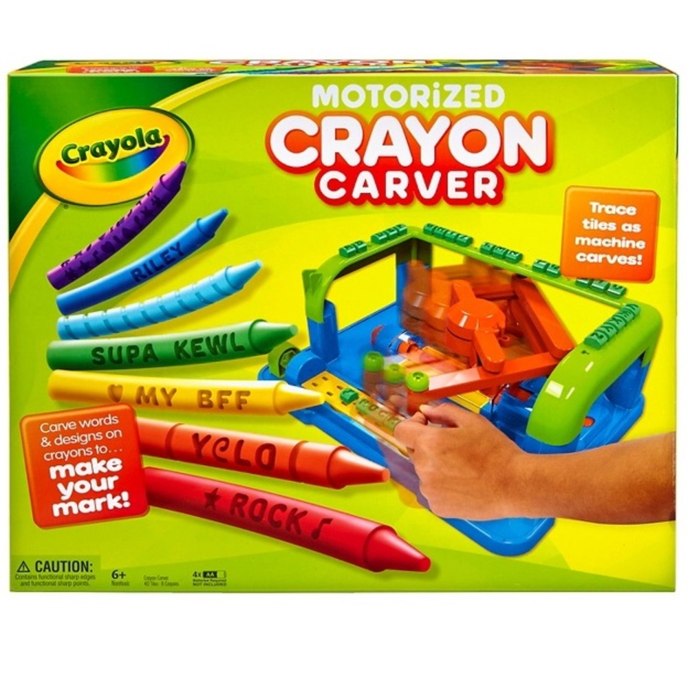 NEW! CRAYOLA Motorized Crayon Carver - Personalize & Engrave Crayons!COLLECTIBLE