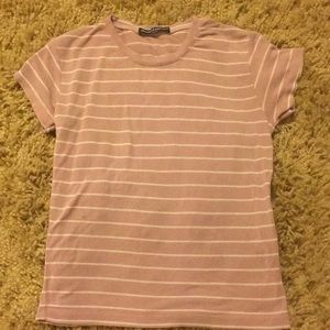 Pink and white brandy Melville t