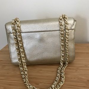 Tory Burch | Bags | Metallic Leather Adjustable Shoulder Bag | Poshmark