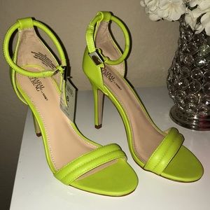 Prabal Gurung x Target lime ankle strap heels
