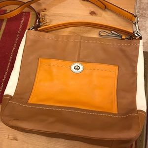 Coach cross body leather tote