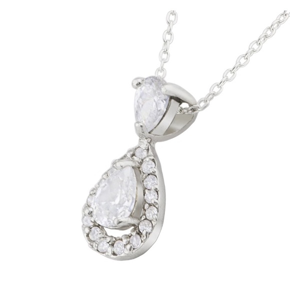 Drop pendant necklace sterling - Picture 3 of 4