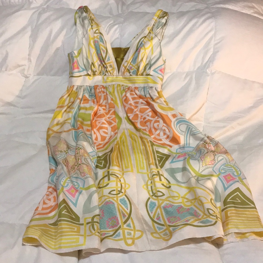 Nicole Miller Collection Satin Celtic knot dress