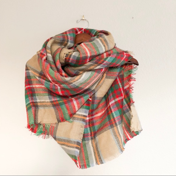Plaid Oversized Blanket Scarf - Picture 4 of 4
