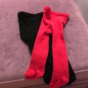 Baby girls 2 pair of never worn tights 3-12M