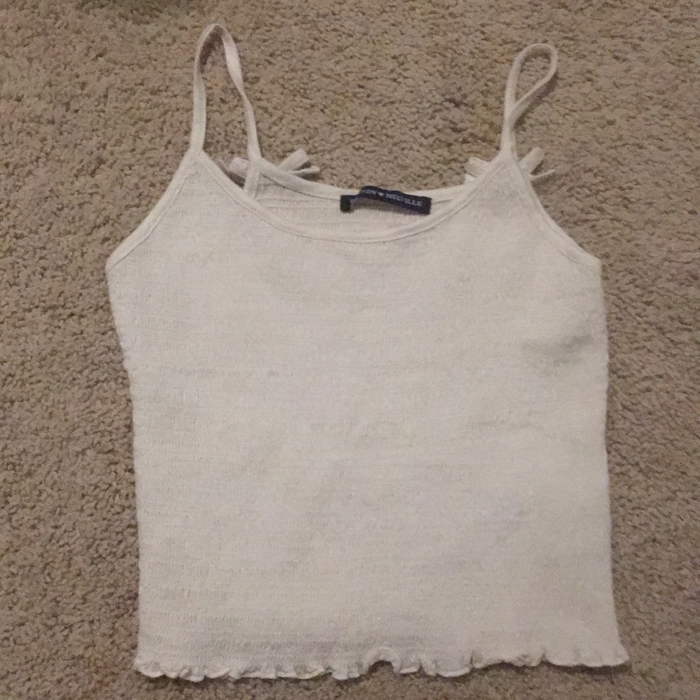 Off white cropped tank