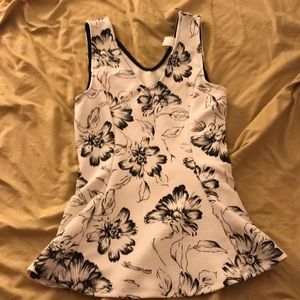 Floral print peplum top