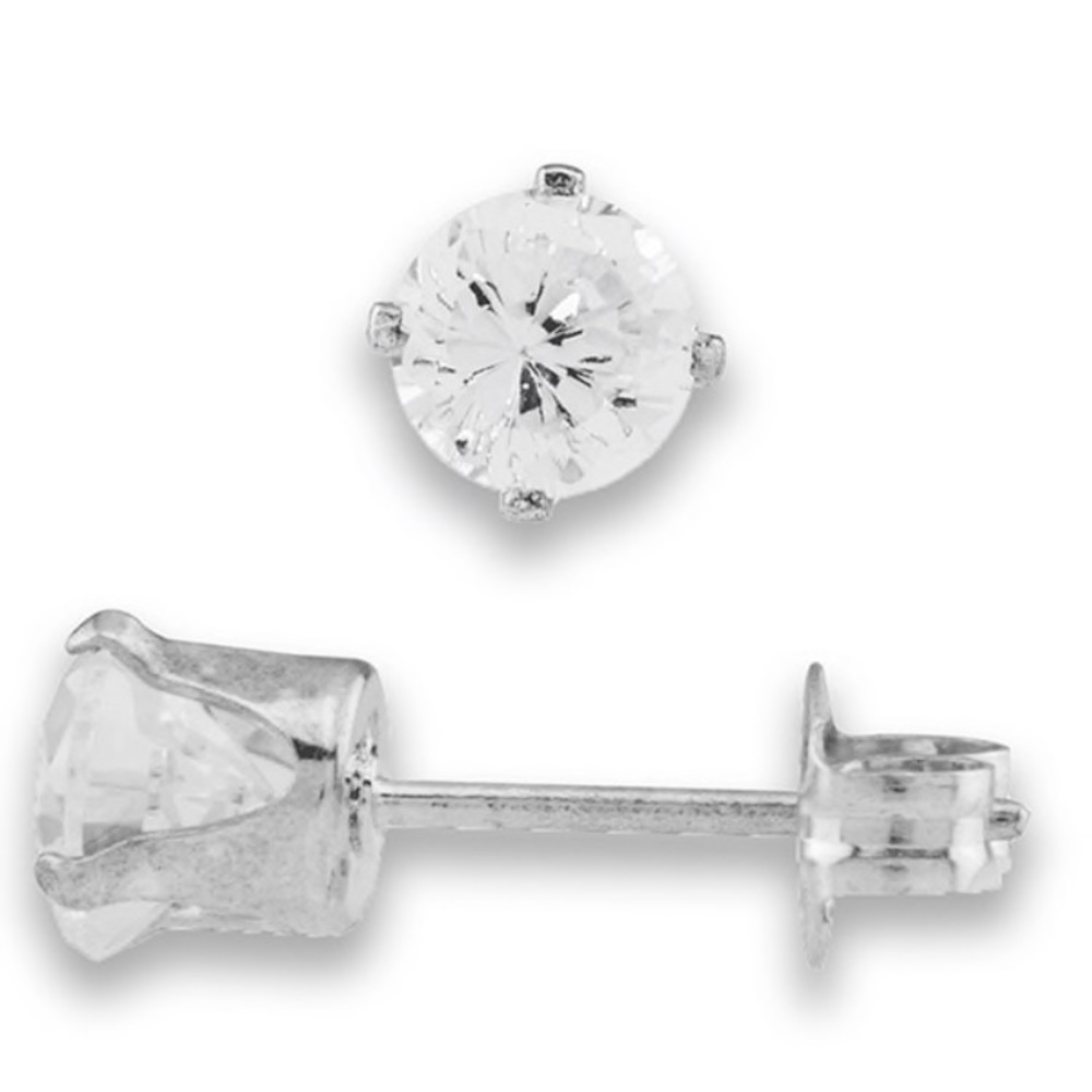❗️NEW❗️ sterling silver diamond stud earrings - Picture 3 of 4