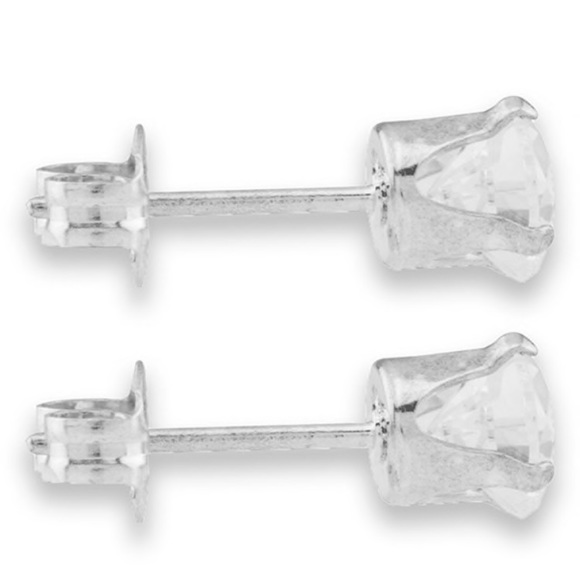 ❗️NEW❗️ sterling silver diamond stud earrings - Picture 2 of 4