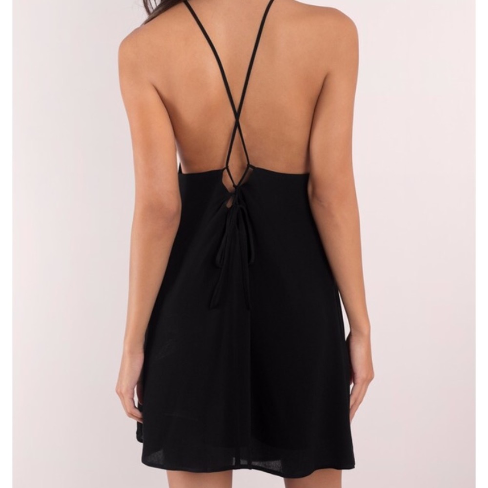 Short black swing dress