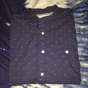 Blue button down