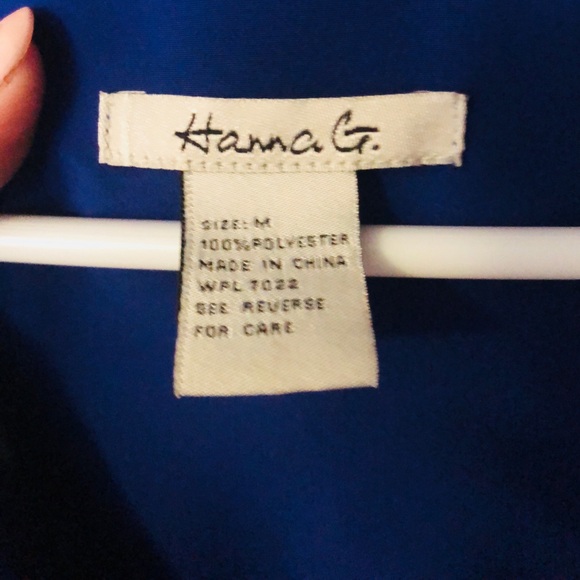 Hannah G Blue/Purple Racerback Silk Midi Dress - Picture 5 of 5