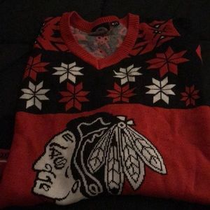 A Chicago Blackhawks Ugly Sweater