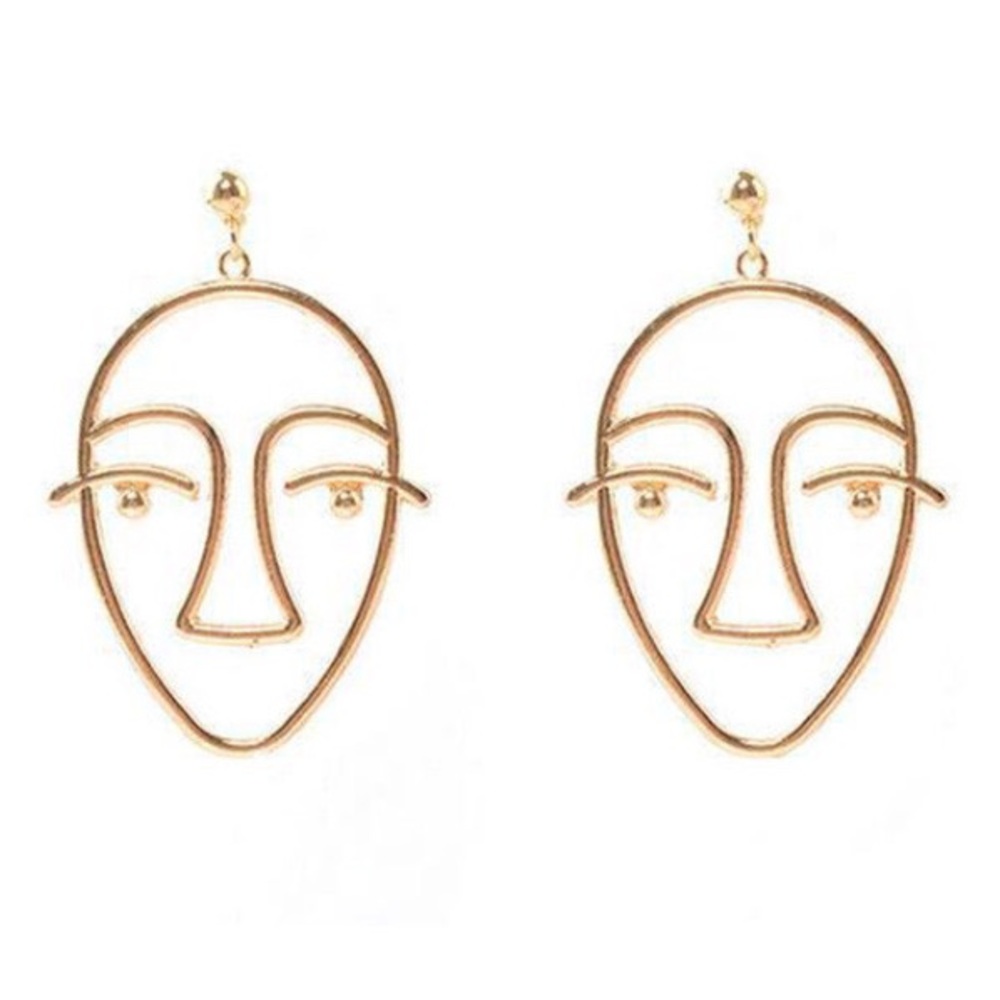 Gold Tribal Mask Face
