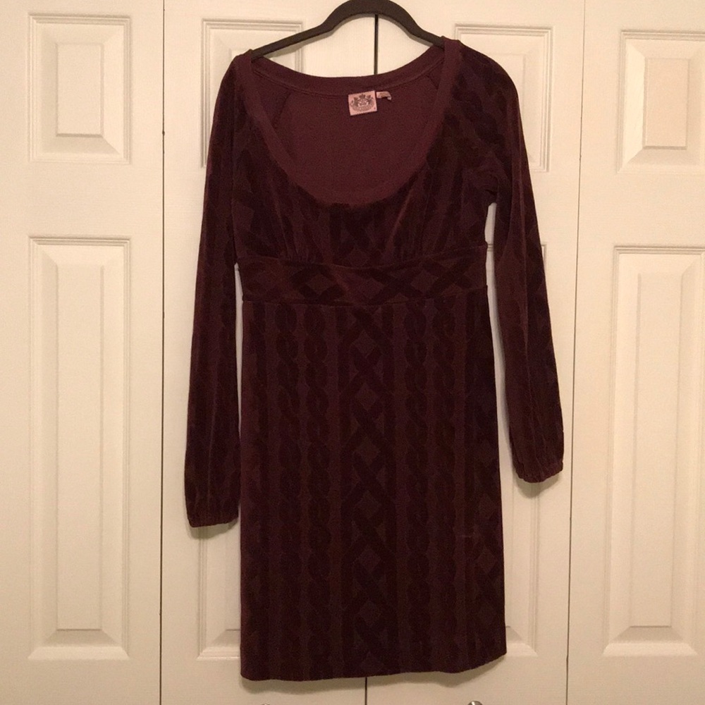Juicy couture Burgundy long sleeve midi dress