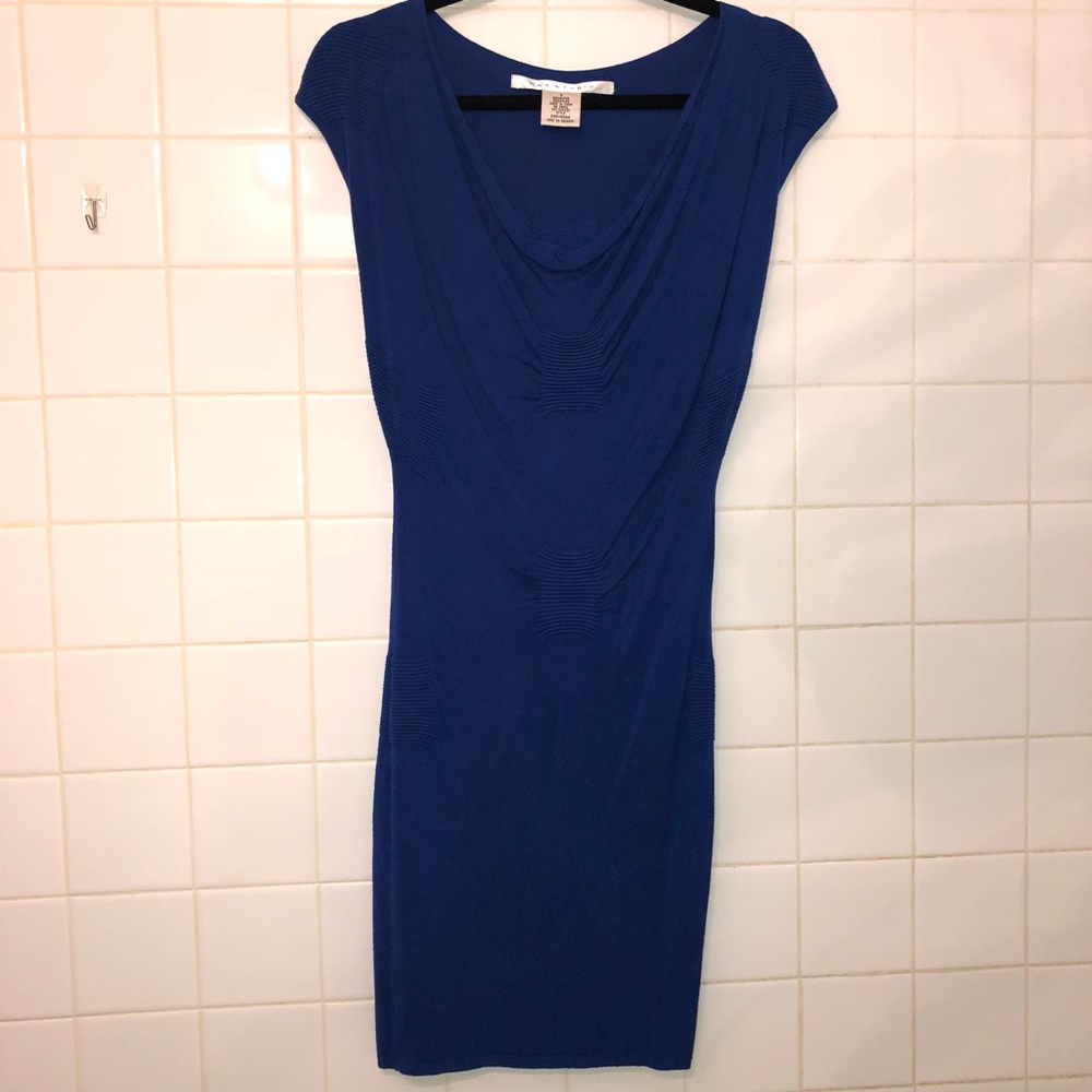 MAX STUDIO | bright blue mini bodycon