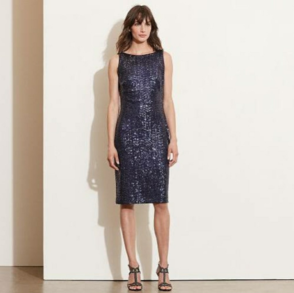 💋Ralph lauren navy blue sequin dress