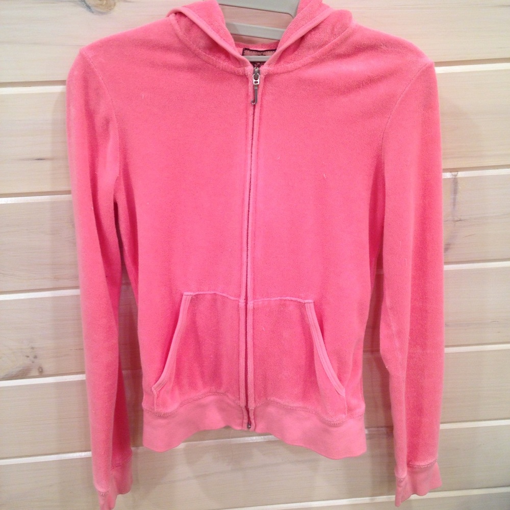 Juicy Couture Bright Pink Terrycloth Sweatshirt