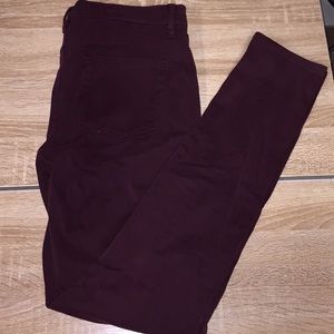 Maroon jeans!
