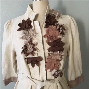 Ryu nude brown Coat NWOT size L