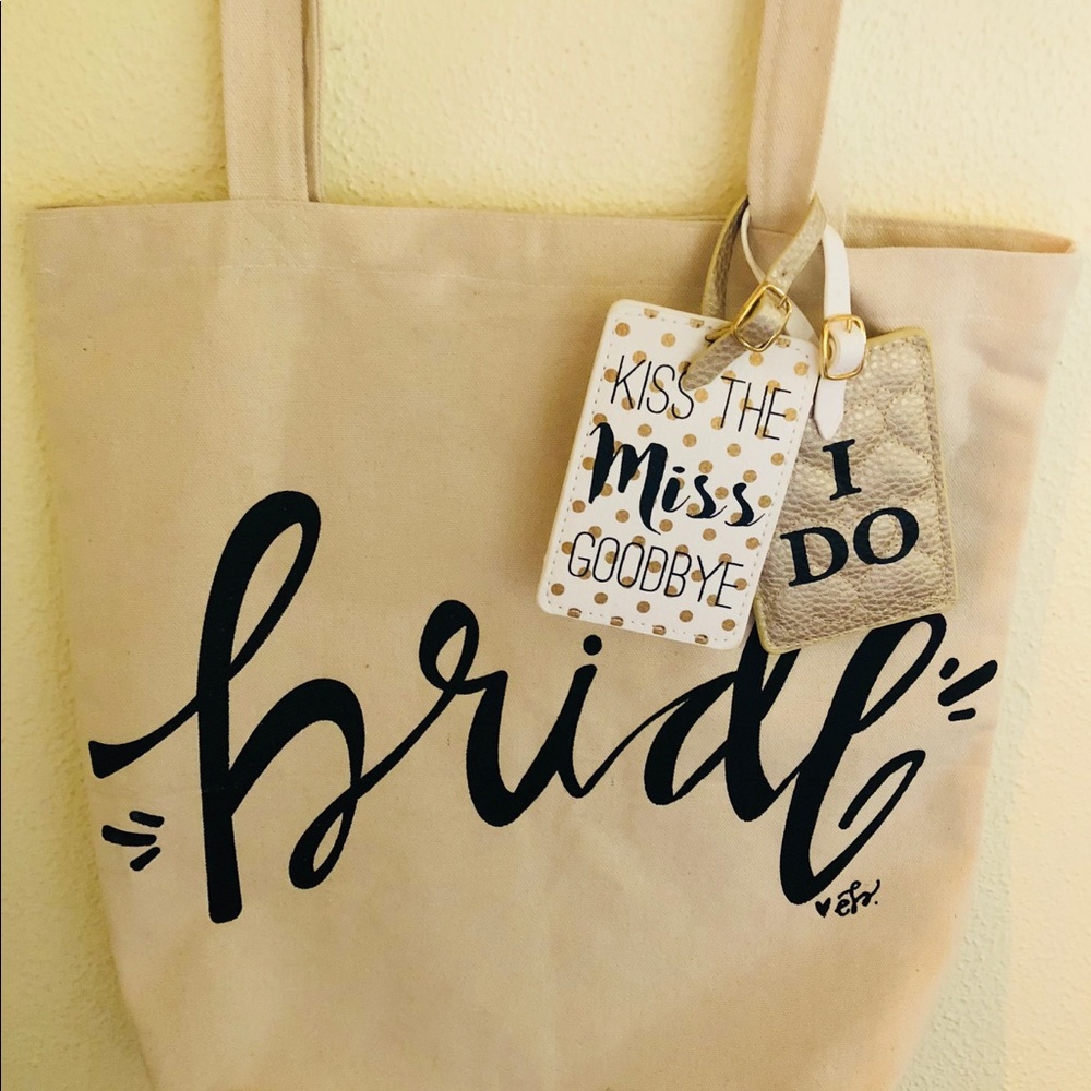 Bride to Be Bag with Luggage Tags!