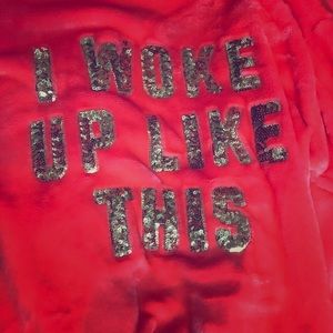 Victoria Secret pink glitter robe