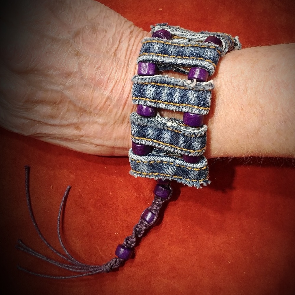 Purple Bead Boho Bracelet