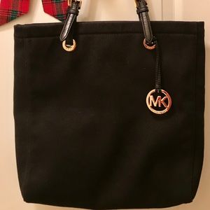 Michael Kors leather and canvas tote