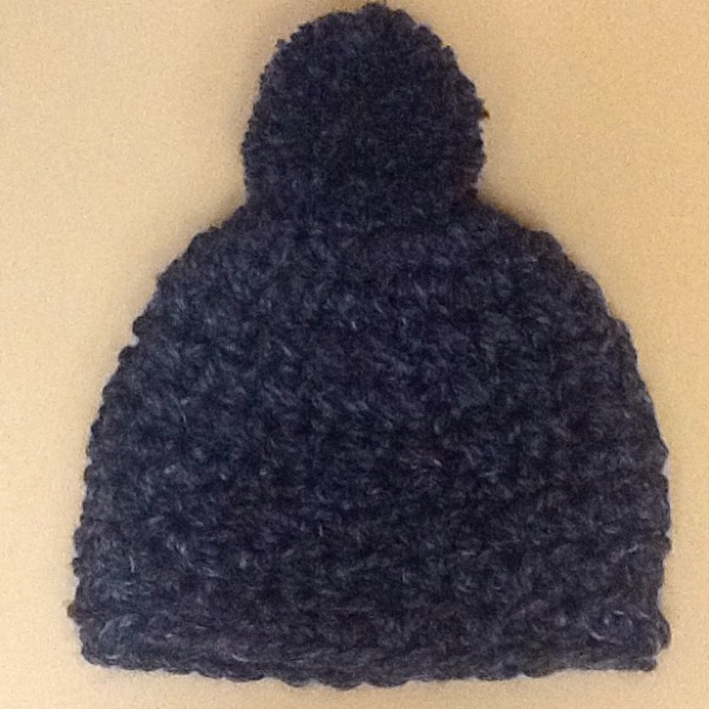 Crocheted Beanie with Pom Pom. NWOT