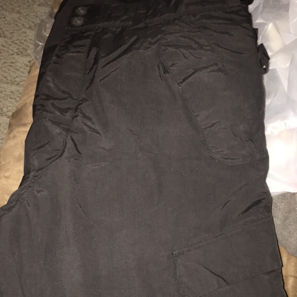 Black Volcom snowboarding pants
