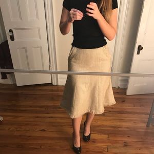 Tory Burch sparkle tweed midi skirt