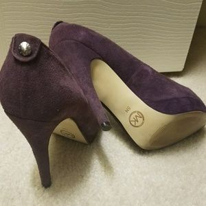 Purple Suade Michael Kors Heels Size 5