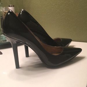 5” Black Patent Heels