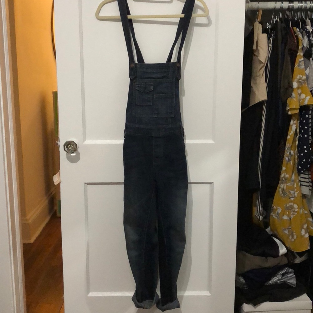 Free People Denim Overalls