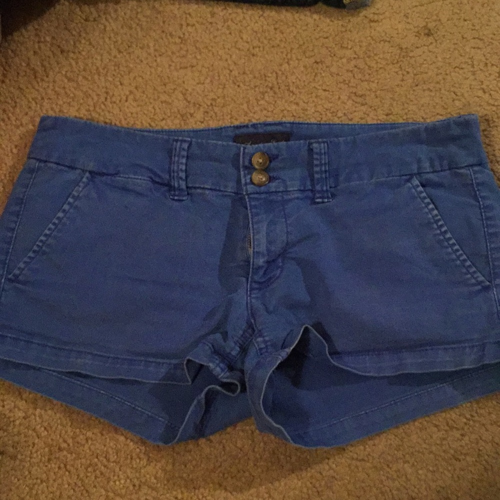Blue corduroy shorts