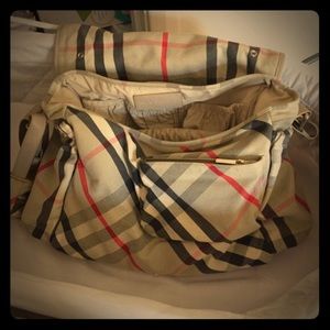 Burberry messenger diaper bag