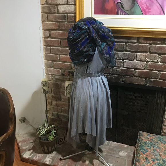 Casual Blue Flowy Dress - Picture 1 of 4