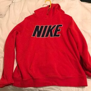Red nike hoodie