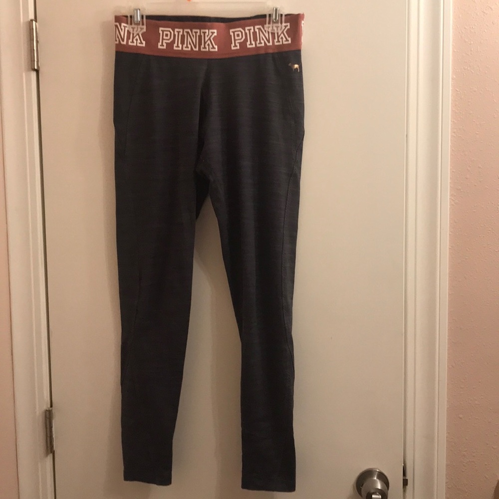 PINK ULTIMATE LEGGINGS GREY WITH MAUVE PINK