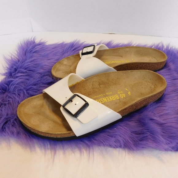 Birkenstock Shoes - WHITE BIRKENSTOCK SLIPPERS SLIDES SIZE 40