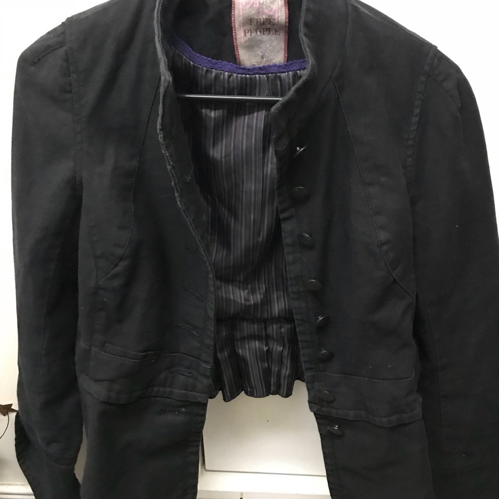 Free people Navy military jacket size 6