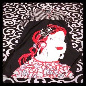 Italian designer Dress w/female artwork